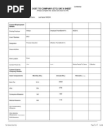 Cost To Company (CTC) Data Sheet: Candidate Name