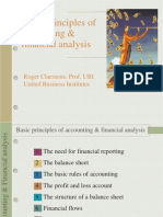 Basic Principles of Accounting & Financial Analysis: Roger Claessens, Prof. UBI United Business Institutes