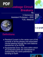 Earth Leakage Circuit Breakers