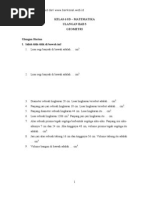 Soal Matematika Kelas 6 SD Semester I - Ulangan Bab 3 Geometri