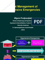 Recent Manag Ement of Hypertencive Emergencies