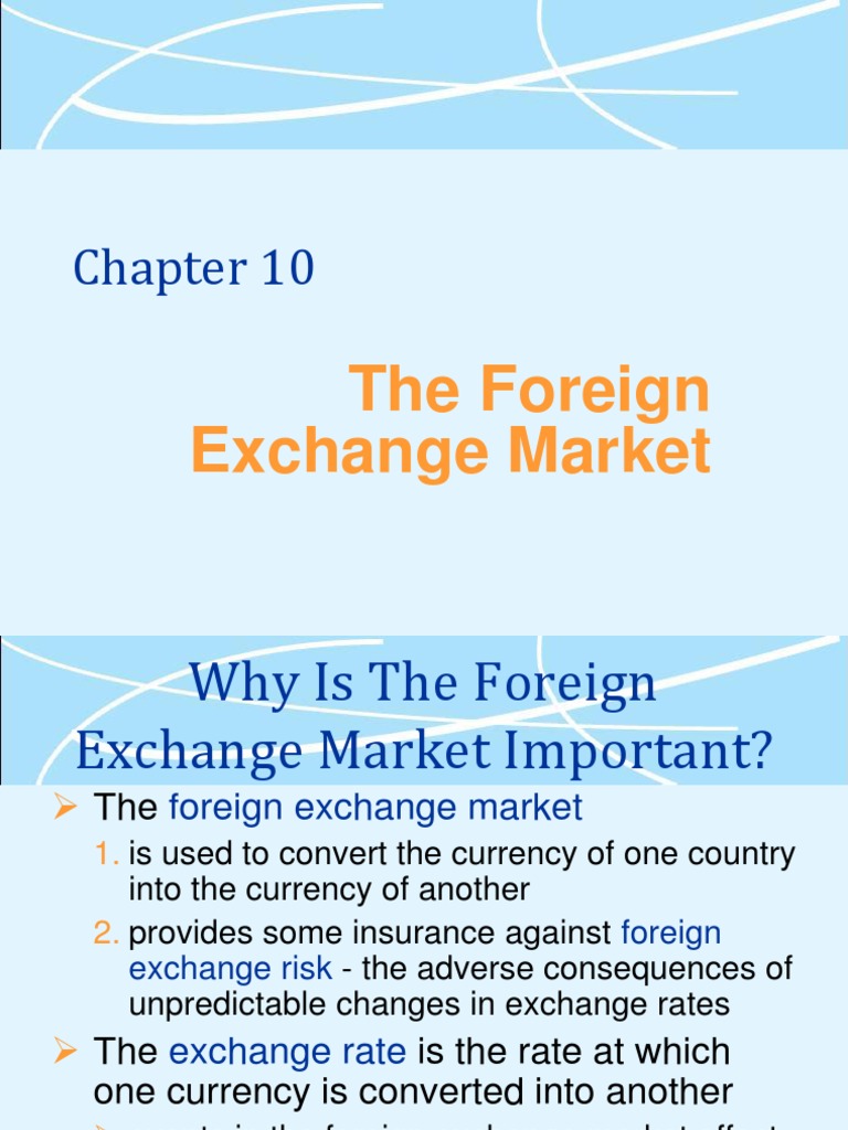 2000 CHP 10 FX Market | PDF | Exchange Rate | Foreign Exchange Market