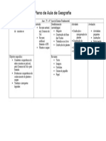 Plano de Aula de Geografia.