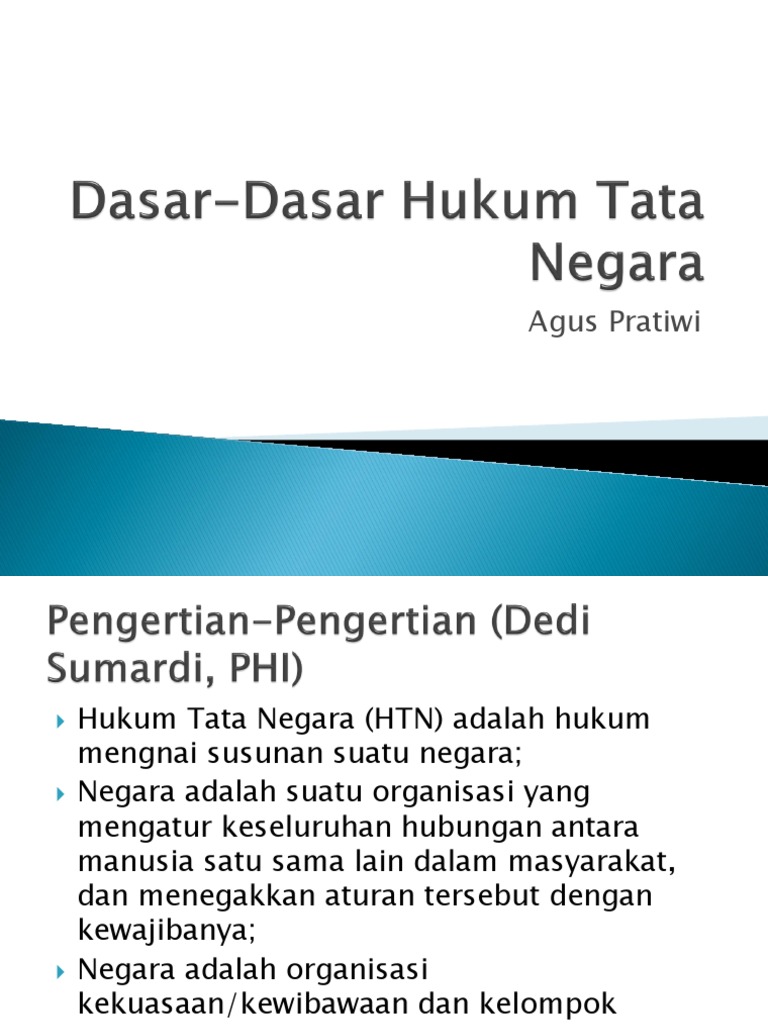 Dasar-Dasar Hukum Tata Negara