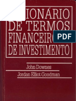 Dicionario Termos Financeiros Investimento