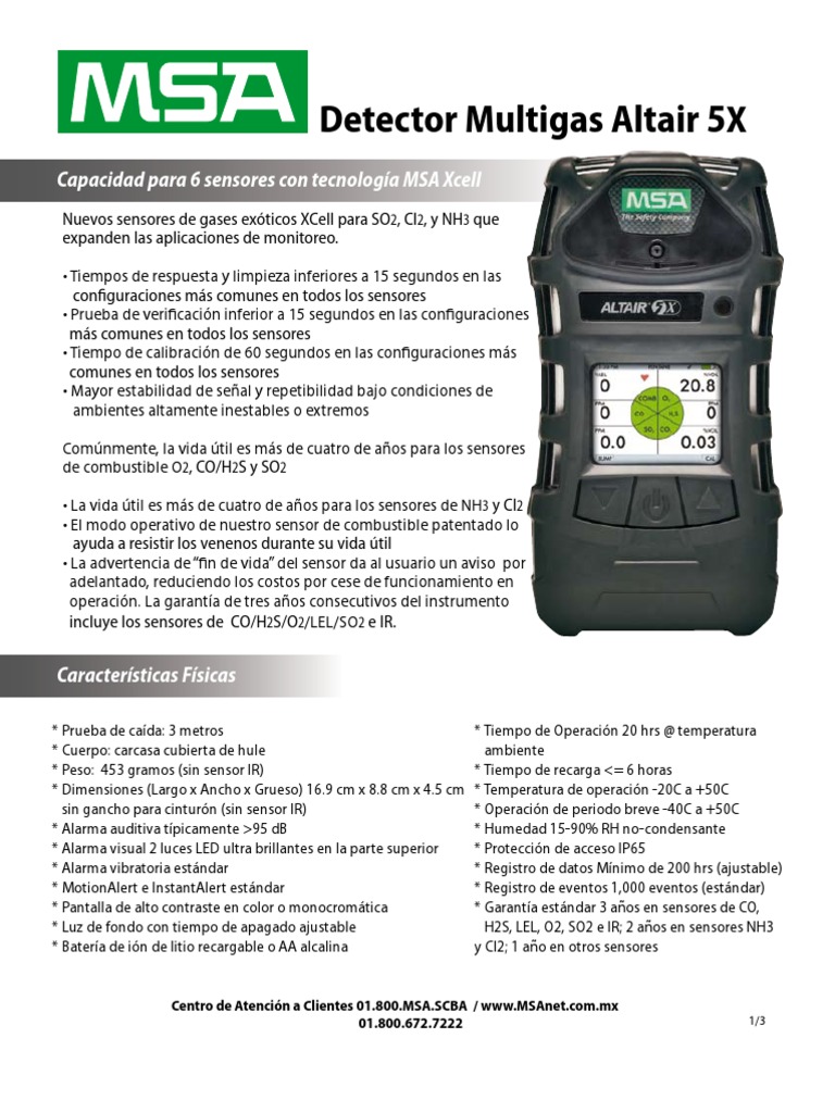 Msa Altair 5x Manual informacionpublica.svet.gob.gt