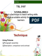 Select A Technique To Teach Writing Skills. Design A Suitable Activity For Average Learners