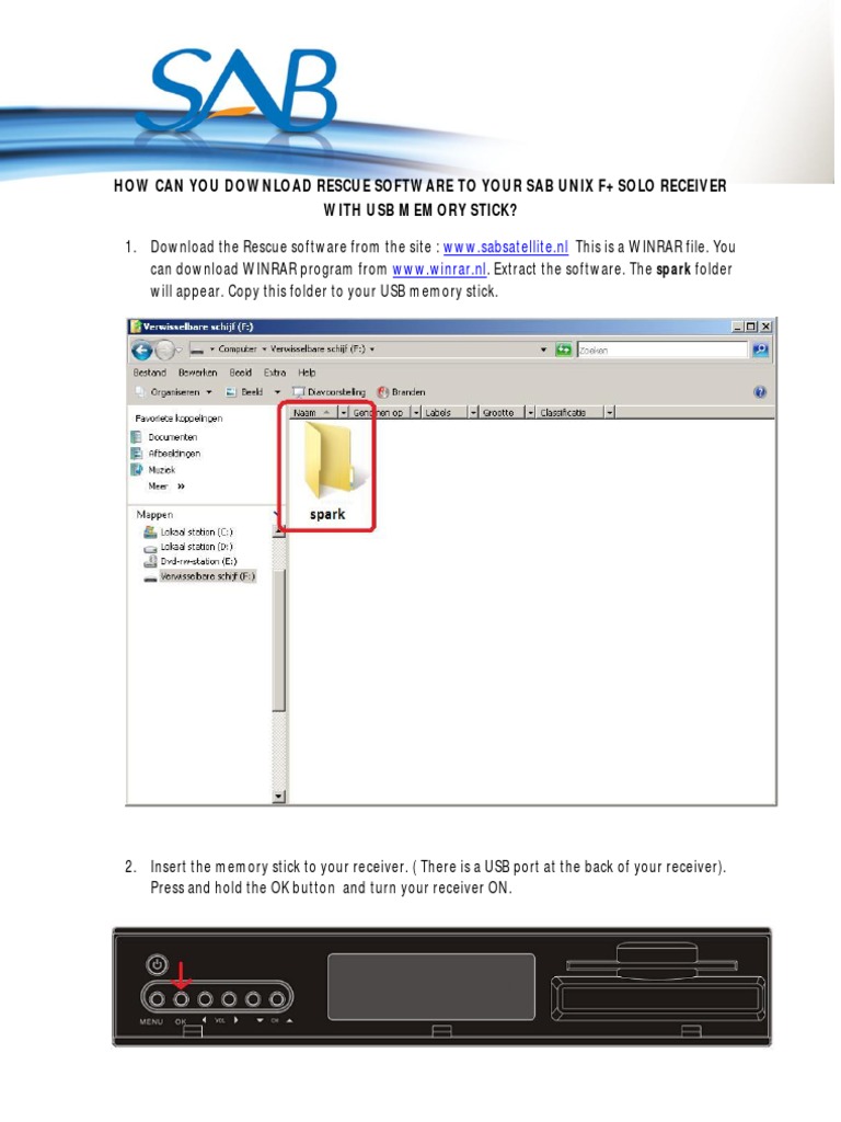 Update SAB Receiver Software via USB | PDF | Technology & Engineering