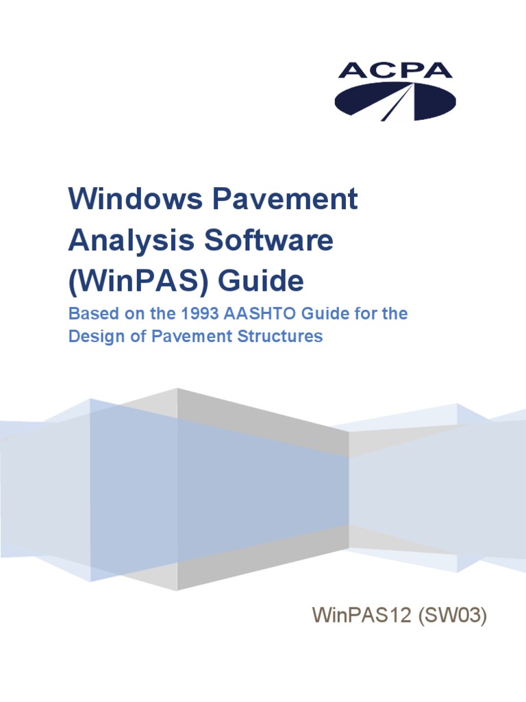 WINPAS - User Manual | PDF | Road Surface | Road