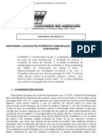 DANO MORAL CAUSADO PELOS MEIOS DE COMUNICAÇÃO