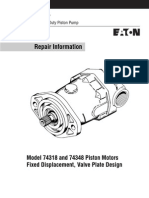Eaton: Model 74318 and 74348 Piston Motors Fixed Displacement, Valve Plate Design
