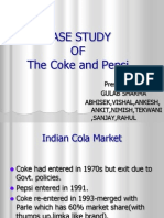 Case Study OF The Coke and Pepsi: Presented By: Gulab Sharma Abhisek, Vishal, Ankesh, Ankit, Nimish, Tekwani, Sanjay, Rahul