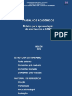 Manual de Normatização de Trabalhos Acadêmicos UFPA-2012