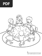 Ring Around the Rosie Coloring Pages