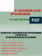 Drug Dosage Forms: DR - Abdul Latif Mahesar