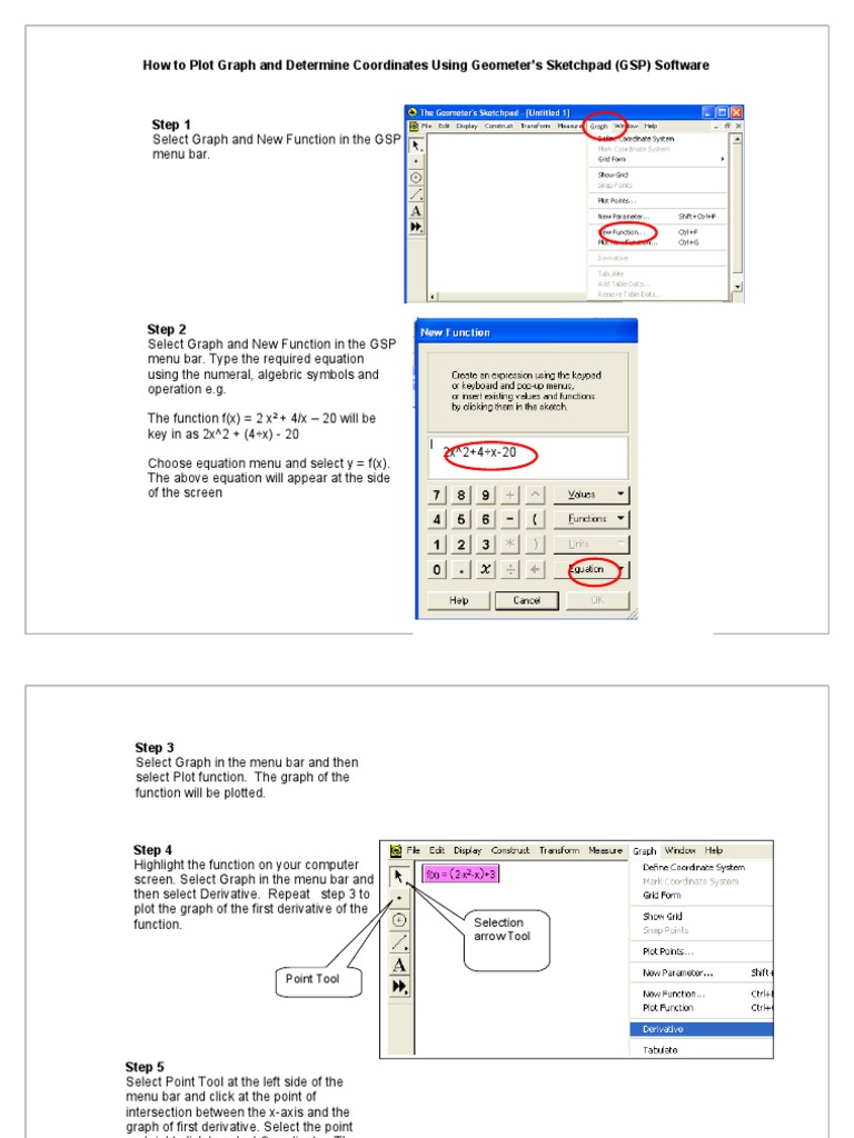 Plotting Graphs in Geometer's Sketchpad | PDF