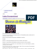Lógica Pressuposicional - Portal Da Teologia PDF