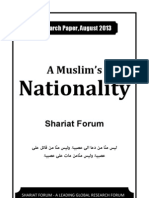 A Muslim's Nationality [Shariat Forum - Research Paper Aug 2013]