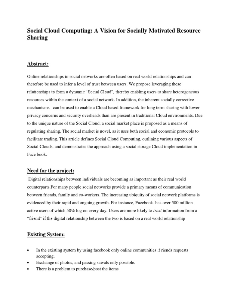 Social Cloud Computing Framework | PDF | Cloud Computing | Computer Network