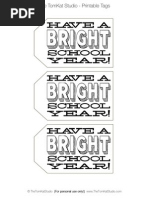 "Have a Bright School Year" Printable Tags - The TomKat Studio