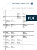 horario segundo semestre CUARTO AÑO