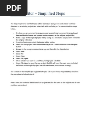 Project Editor