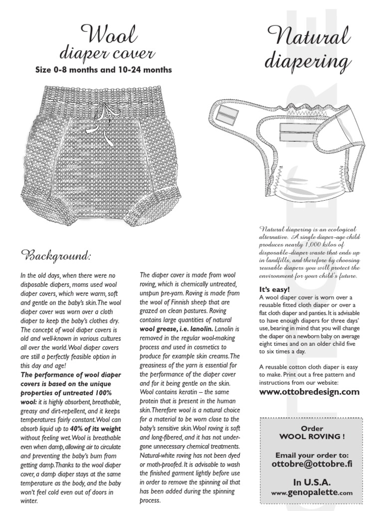 Wool Diaper Cover en PDF Knitting Yarn