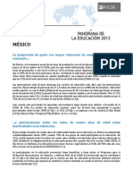 Panorama de La Educacion 2013 Mexico OCDE PDF