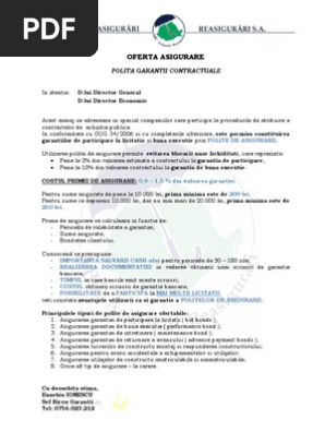 Oferta Asigurari De Garantii