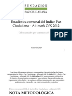 Estadistica Comunal Del Indice Paz Ciudadana