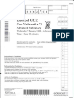 Edexcel GCE Core 1 Mathematics C1 Jan 2008 6663/01