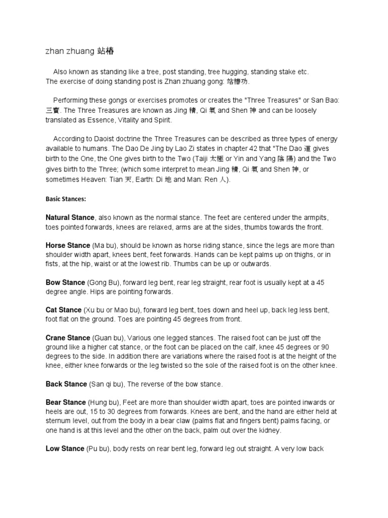 Zhan Zhuang | PDF | Language Arts & Discipline | Self-Improvement