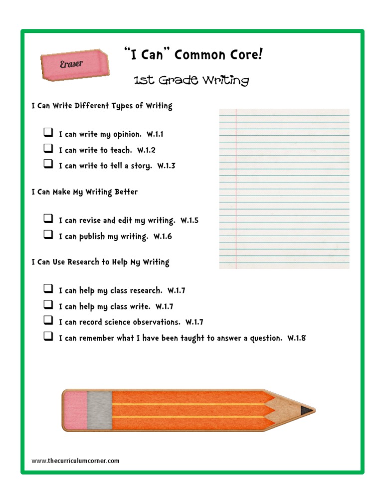 1st Grade Writing Skills Guide | PDF