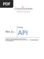 Download CheckMarket Survey API Documentation by CheckMarket SN16012262 doc pdf