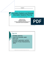 Information Systems and Strategic Information Systems Planning Information Systems Foundation (IS201)