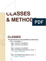 Classes&Methods in java