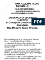 La concepción constructivista del aprendizaje