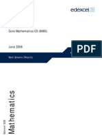 Edexcel GCE Core 3 Mathematics C3 6665 Advanced Subsidiary Jun 2006 Mark Scheme