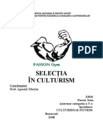 Selectia in Culturism