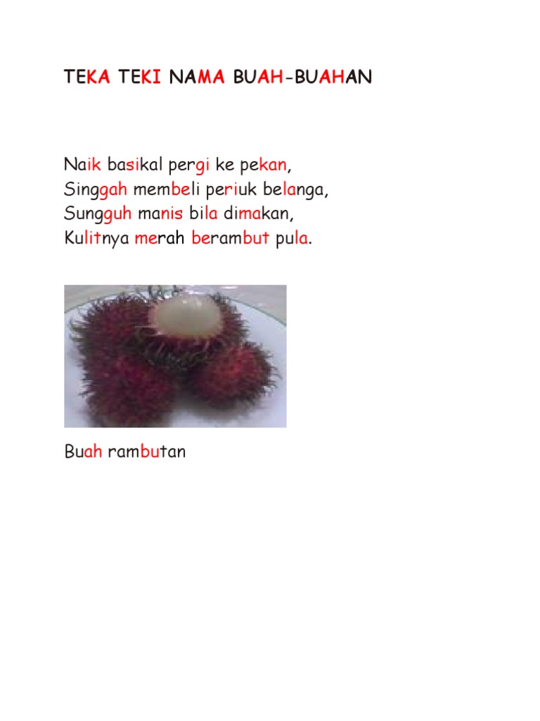 Teka Teki Nama Buah Pdf