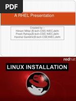 Red Hat Linux Installation and Root Password Cracking.