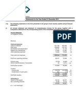 Unaudited Financial Statements for Year Ended 31 Dec 2011