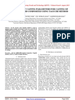 Optimization of Casting Parameters For Casting of Al/rha/rm Hybrid Composites Using Taguchi Method