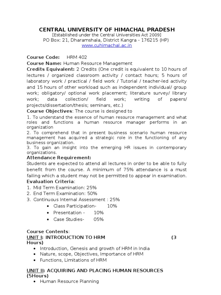 Course description of thesis picture