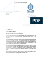 Porty Police Letter From Police Scotland