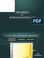 CRESCIMENTO E ESTRUTURA DA POPULAÇÃO - MUNDO E BRASIL