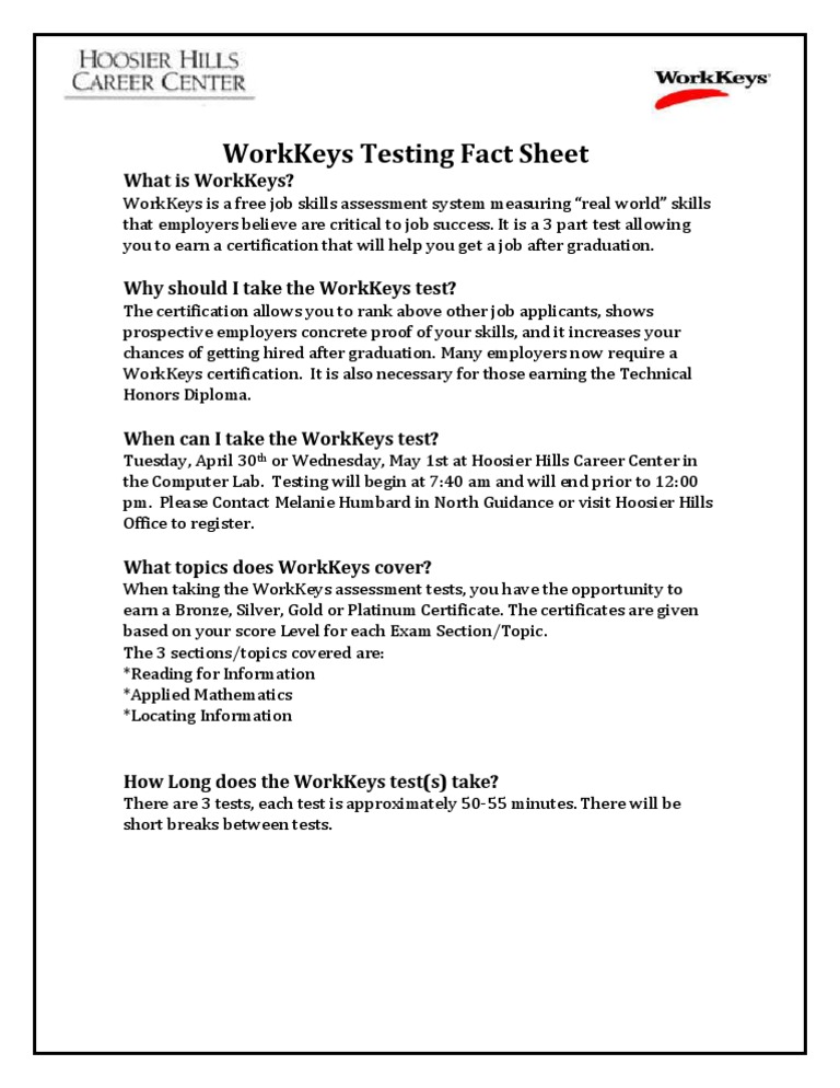 WorkKeys Testing Overview and Benefits | PDF