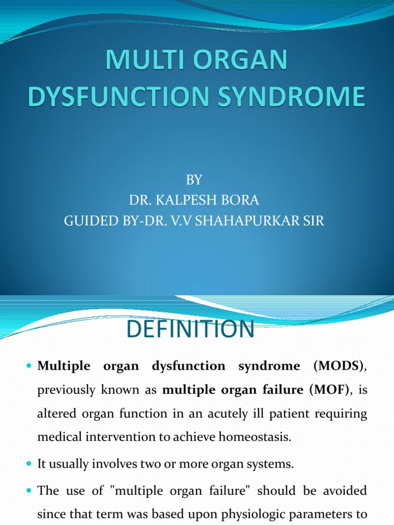 Understanding Multiple Organ Dysfunction Syndrome | PDF | Inflammation ...