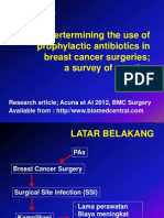 Dertermining The Use of Prophylactic Antibiotics in Breast