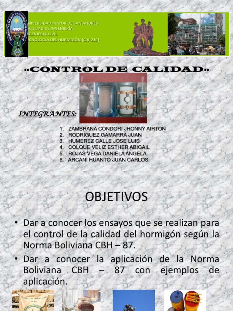 Control de Calidad del Hormigón en Obras | PDF | Cemento | Resistencia ...